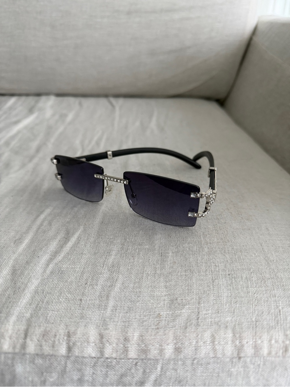 Y2K Core Gradient Rimless Sunglasses - Picture 4 of 5